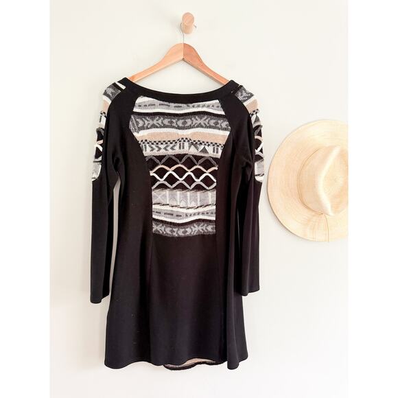 Tricotto | Mixed Media Mini Sweater Dress | Sz M - Picture 8 of 8